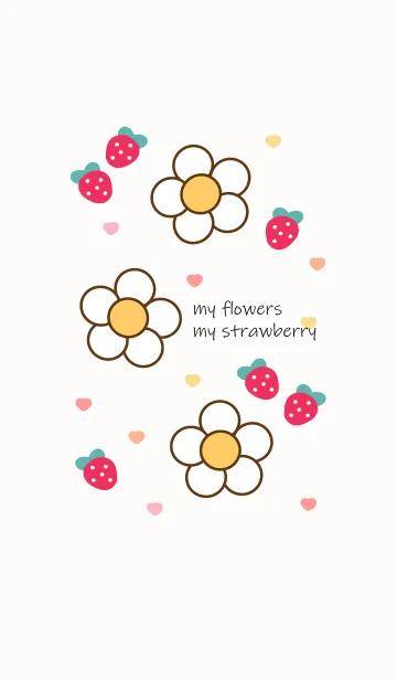 [LINE着せ替え] Lovely flowers version cartoon 4の画像1