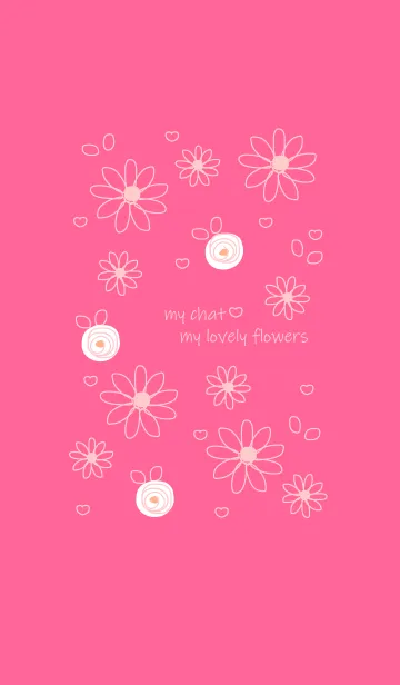 [LINE着せ替え] Light pink flowers drawing version 4の画像1