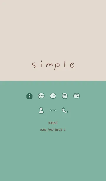 [LINE着せ替え] n26.07_グリーン ブラウン2-3の画像1