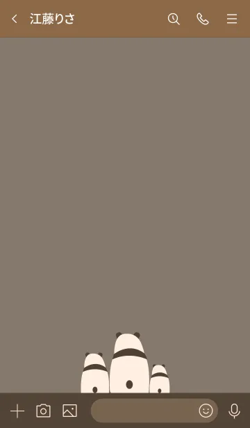 [LINE着せ替え] Panda's Back -Brown 4-の画像3