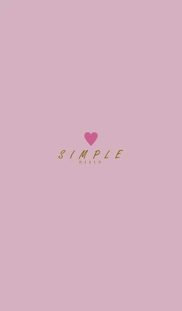 DUSKY PINK BROWN.SIMPLE HEAR 4の着せ替えメイン画像