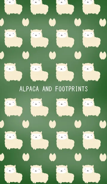 [LINE着せ替え] アルパカと足跡の着せかえ 黒板の画像1
