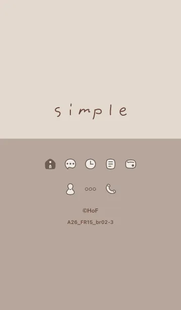 [LINE着せ替え] A26_15_ベージュ ブラウン2-3の画像1