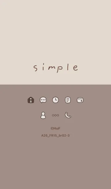 [LINE着せ替え] A26_15_ベージュ2 ブラウン2-3の画像1