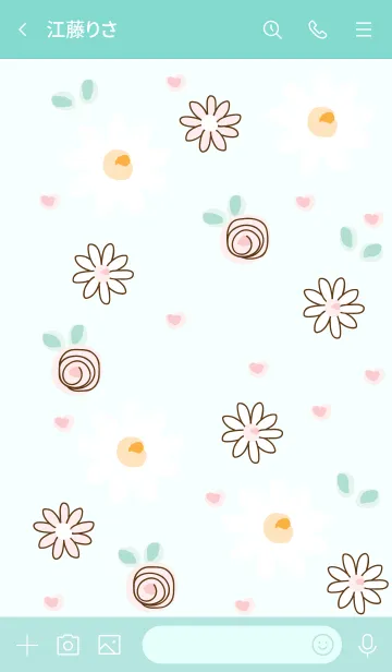 [LINE着せ替え] Flowers & Strawberry 4の画像3