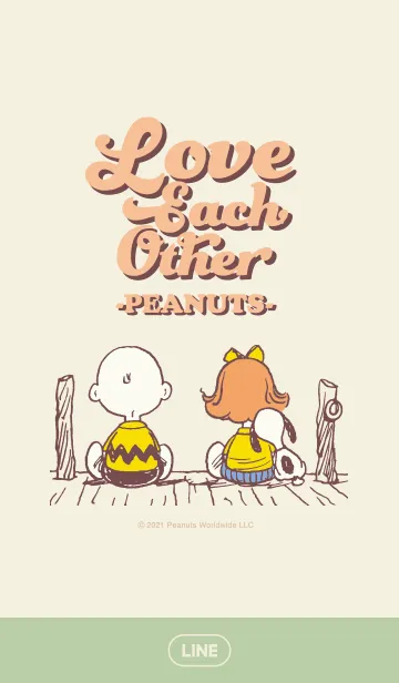 [LINE着せ替え] スヌーピーLove each otherの画像1