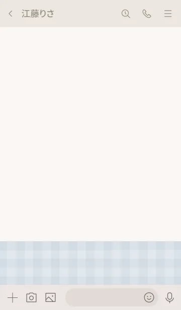 [LINE着せ替え] 無地ギンガムチェック ブルーの画像3