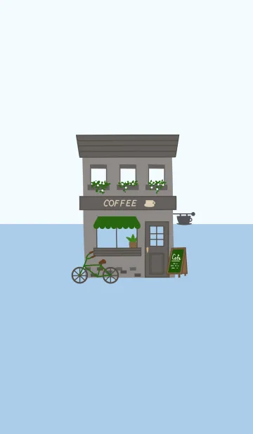 [LINE着せ替え] cafe/light blueの画像1