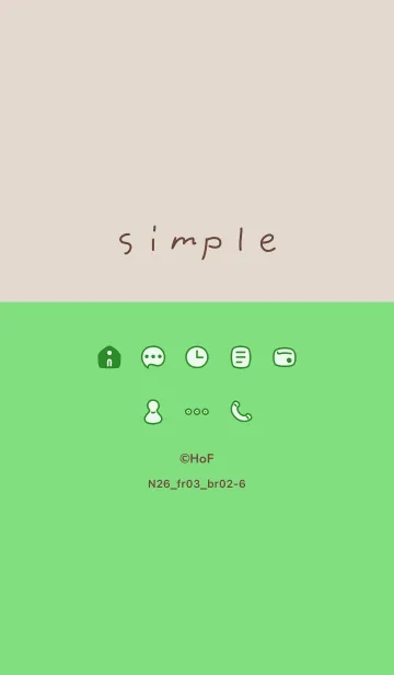[LINE着せ替え] N26_03_グリーン2 ブラウン2-6の画像1