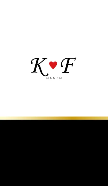 [LINE着せ替え] Love Initial K&F イニシャル 3の画像1