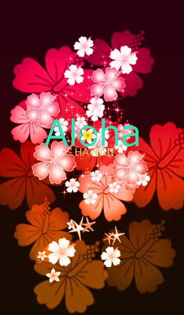 [LINE着せ替え] ビビッドカラー♡ハワイ＊ALOHA+195の画像1
