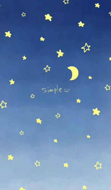 [LINE着せ替え] 三日月と星ときれいなお空14の画像1