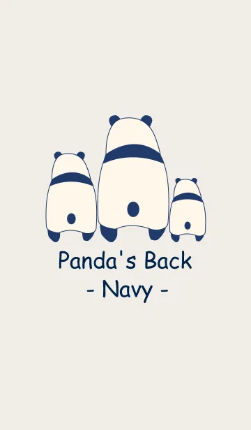 [LINE着せ替え] Panda's Back -Navy 4-の画像1