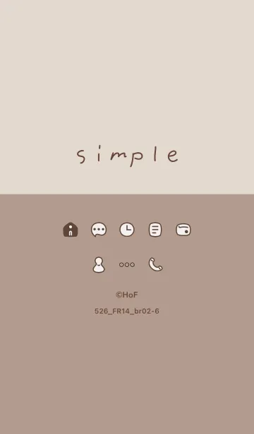 [LINE着せ替え] 526_14_ベージュ3 ブラウン2-6の画像1