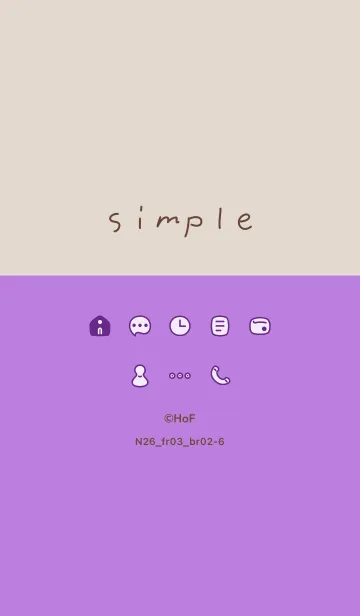 [LINE着せ替え] N26_03_パープル ブラウン2-6の画像1