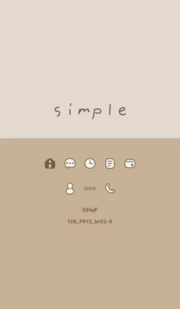 [LINE着せ替え] 126_13_ベージュ4 ブラウン2-6の画像1