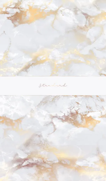 [LINE着せ替え] Marble x Gold Standard #ホワイトの画像1