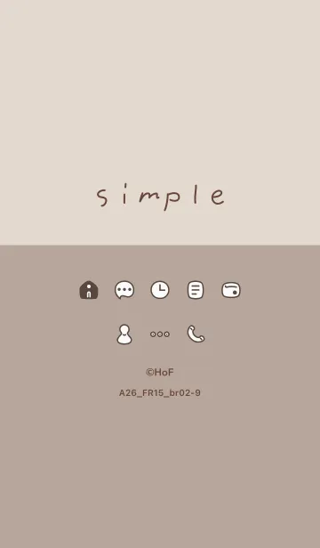 [LINE着せ替え] A26_15_ベージュ ブラウン2-9の画像1