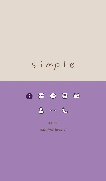 [LINE着せ替え] a26_07_パープル ブラウン2-9の画像1