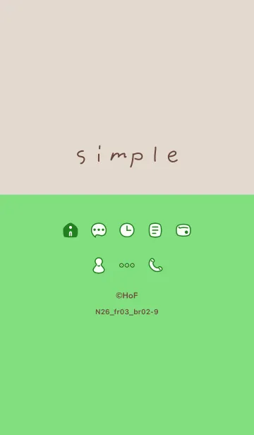 [LINE着せ替え] N26_03_グリーン2 ブラウン2-9の画像1