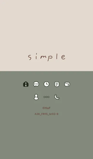 A26_15_スモーキーMアッシュ ブラウン2-9のLINE着せ替え