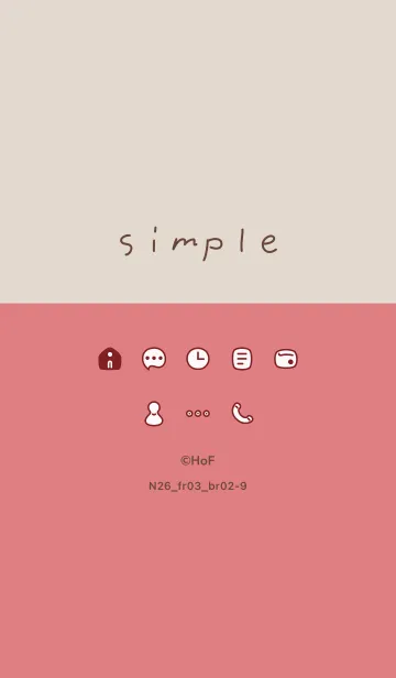[LINE着せ替え] N26_03_レッド2 ブラウン2-9の画像1