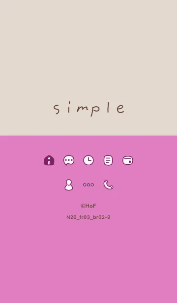 [LINE着せ替え] N26_03_ピンク ブラウン2-9の画像1