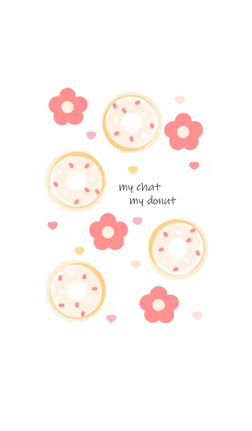 [LINE着せ替え] White chocolate donut 5の画像1