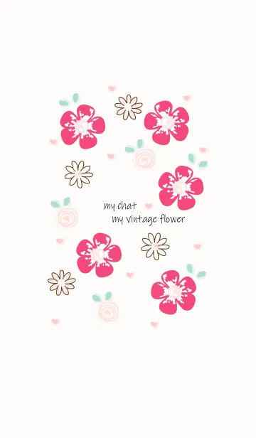 [LINE着せ替え] vintage flowers theme 9の画像1