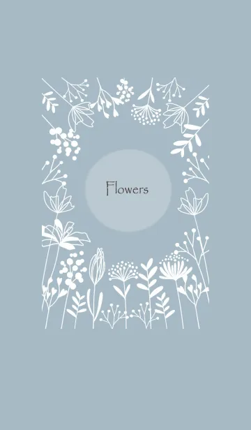 [LINE着せ替え] 柔らかな花のガーデンの中・ブルーの画像1