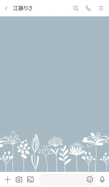 [LINE着せ替え] 柔らかな花のガーデンの中・ブルーの画像3