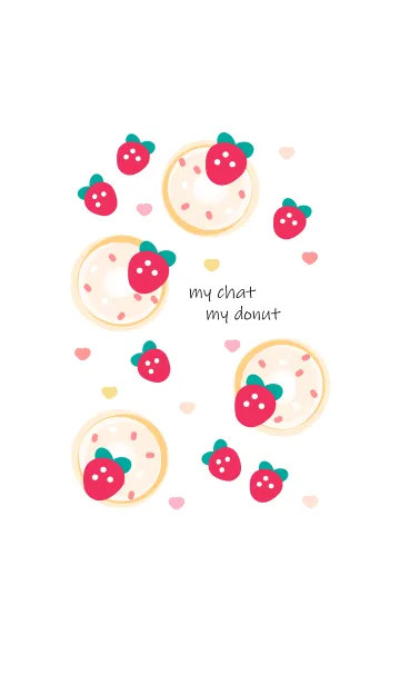 [LINE着せ替え] Sweet strawberry donut 2の画像1