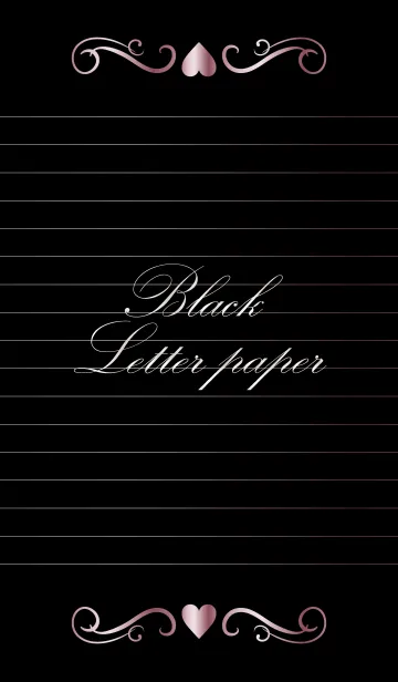 [LINE着せ替え] Black Letter paper *GLOSSYPINK 5*の画像1