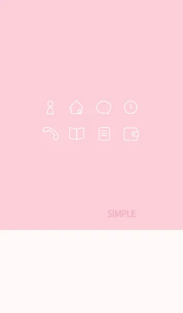 [LINE着せ替え] 大人シンプル/ピンキーホワイトの画像1