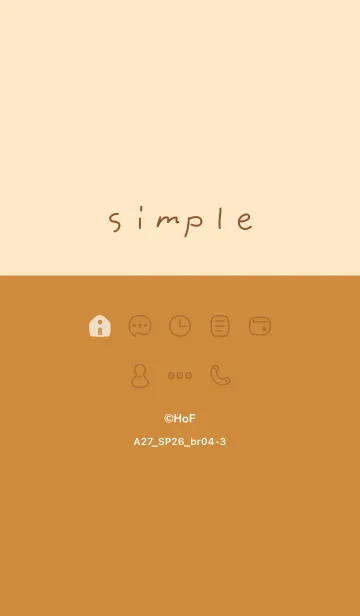 [LINE着せ替え] A27.26_ブラウン4-3の画像1