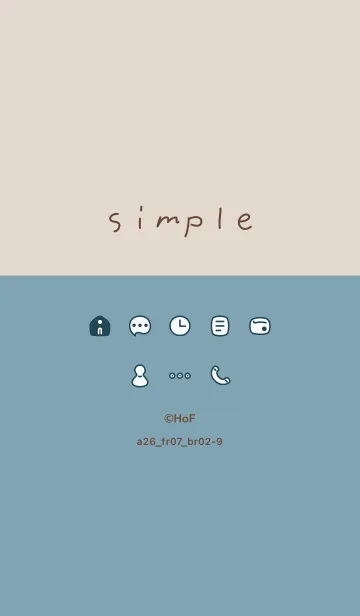 [LINE着せ替え] a26_07_シアン ブラウン2-9の画像1
