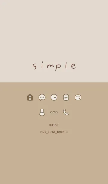 [LINE着せ替え] N27.13_ベージュ4 ブラウン2-3の画像1
