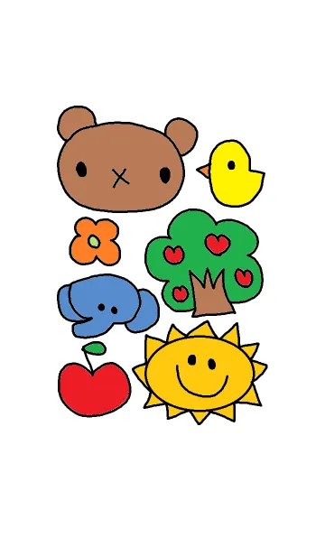 [LINE着せ替え] リロフレンズx白の画像1