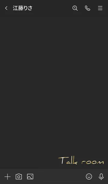 [LINE着せ替え] 黒と黄色 : ゴールドサイン文字と四葉の画像3