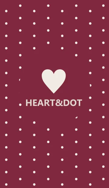 [LINE着せ替え] HEART&DOT *Winered*の画像1