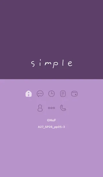 [LINE着せ替え] A27.26_パープル5-3の画像1