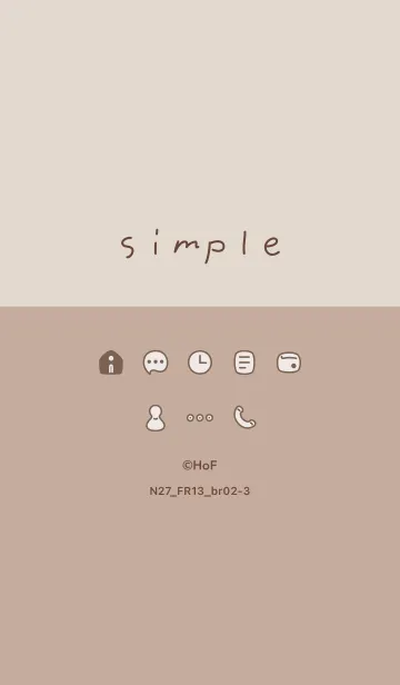 [LINE着せ替え] N27.13_ベージュ3 ブラウン2-3の画像1