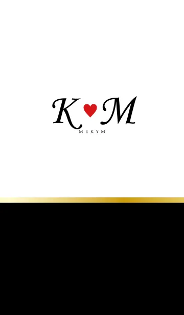 [LINE着せ替え] Love Initial K&M イニシャル 3の画像1