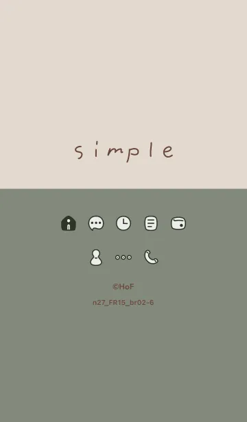n27.15_スモーキーMアッシュ ブラウン2-6のLINE着せ替え