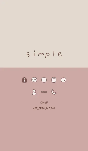 [LINE着せ替え] a27.14_ピンク ブラウン2-6の画像1