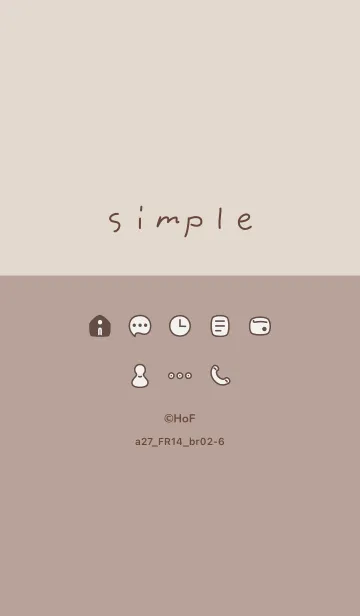 [LINE着せ替え] a27.14_ベージュ2 ブラウン2-6の画像1