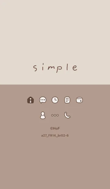 [LINE着せ替え] a27.14_ベージュ3 ブラウン2-6の画像1