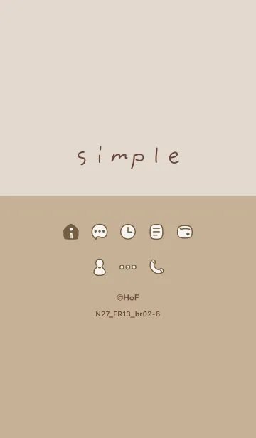 [LINE着せ替え] N27.13_ベージュ4 ブラウン2-6の画像1
