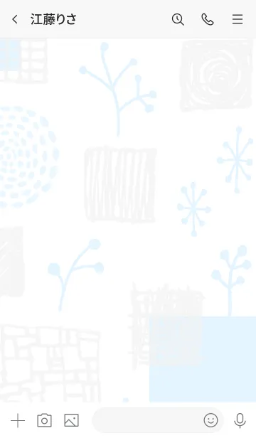 [LINE着せ替え] おしゃれ グレーとブルー3の画像3