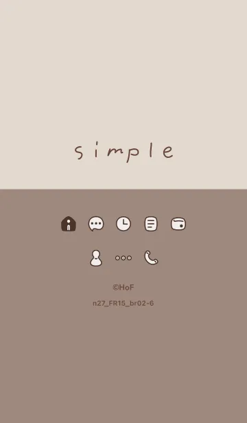 [LINE着せ替え] n27.15_ベージュ3 ブラウン2-6の画像1